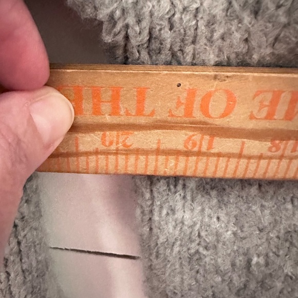 FREE PEOPLE XS Bradley Textured grey crop roll neck acrylic woman sweater boho - Picture 13 of 15